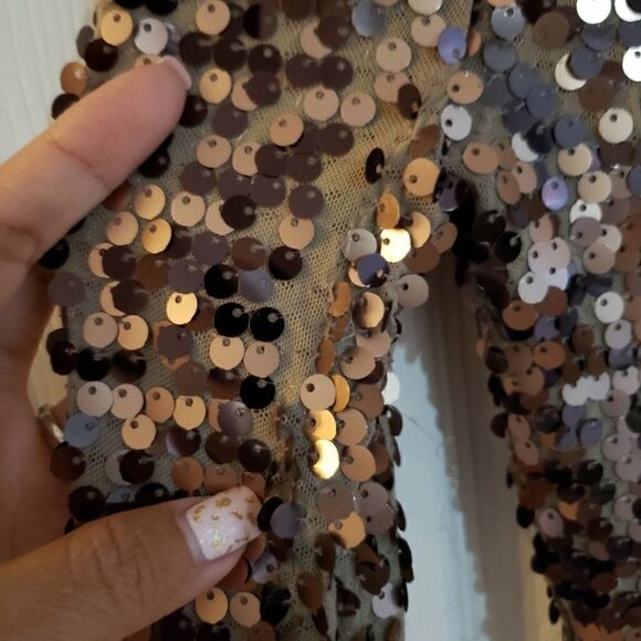 French C Sequin Crewneck Dress 4 - Picture 8 of 10